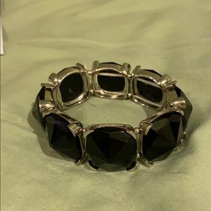 Black and silver bracelet